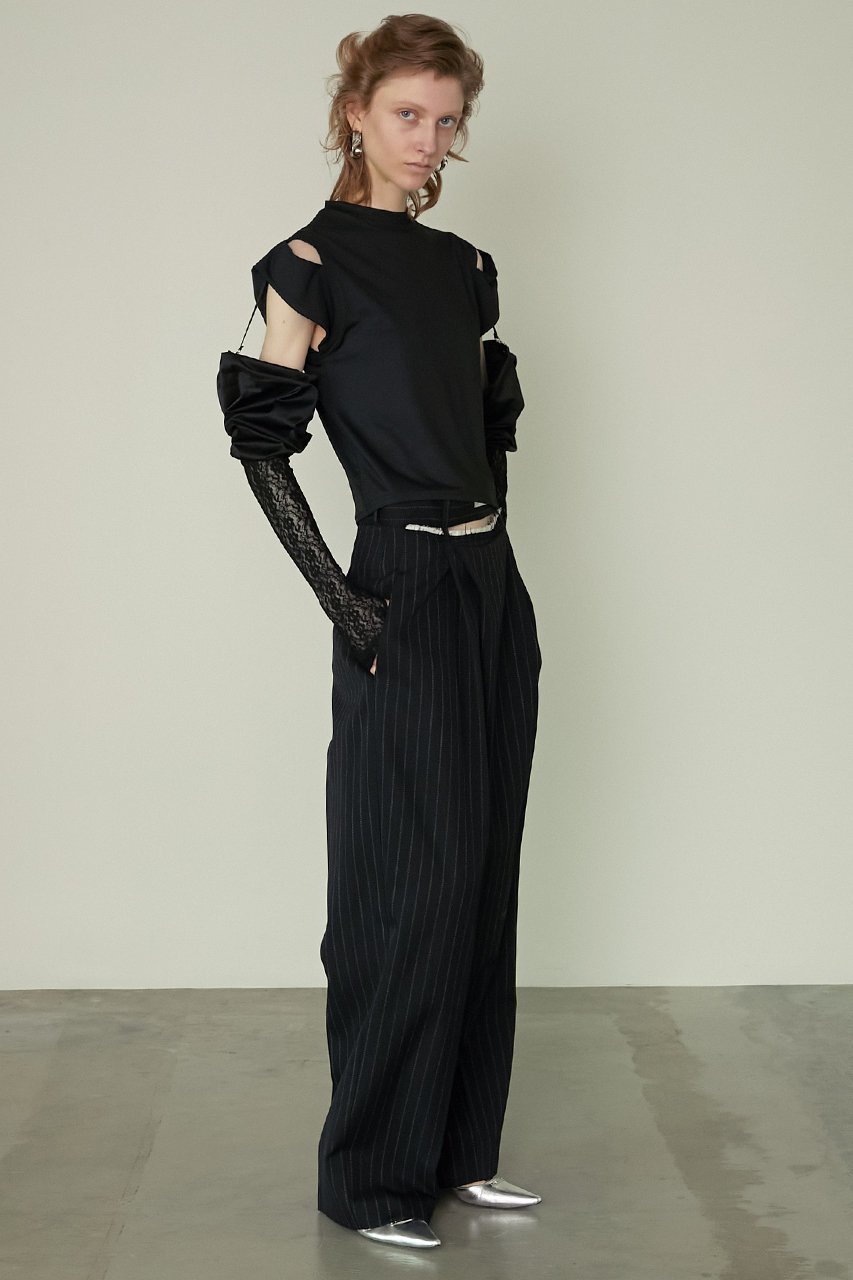 【プランク プロジェクト/PRANK PROJECT】のムーンスリットアシメタックパンツ / Moon Slit Asymmetry Tack Pants 人気、トレンドファッション・服の通販 founy(ファニー) 　ファッション　Fashion　レディースファッション　Fashion for Women　パンツ　Pants & Trousers　スリット　Slit, Slit Detail　セットアップ　Set-Up, Coordinated Outfit　フォルム　Silhouette, Form　フロント　Front, Front Design　other-8|ID: prp329100004605993 ipo3291000000035728175
