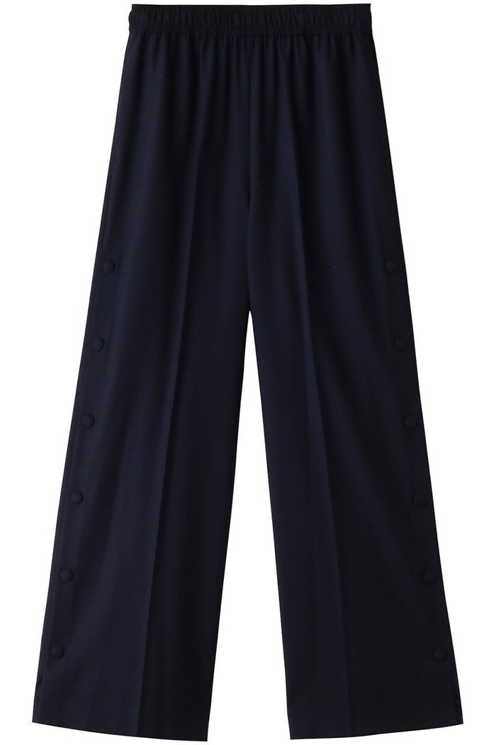 【ランバン オン ブルー/LANVIN en Bleu】のサイドボタンウエストゴムパンツ インテリア・キッズ・メンズ・レディースファッション・服の通販 founy(ファニー) https://founy.com/ ファッション Fashion レディースファッション Fashion for Women パンツ Pants & Trousers シューズ Shoes, Footwear スリット Slit, Slit Detail フラット Flat, Flat Shoes ワイド Wide, Wide Fit |ID: prp329100004605999 ipo3291000000032829587