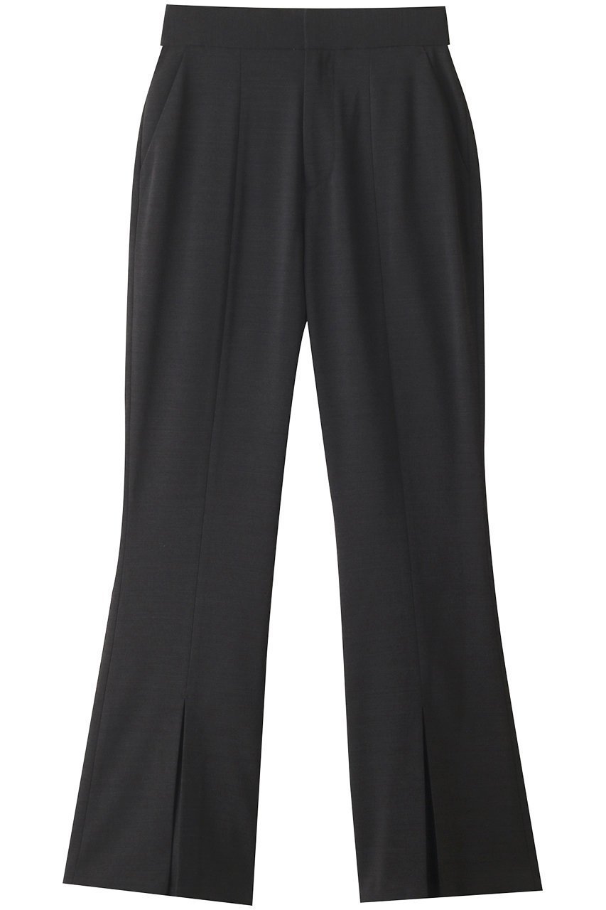 【ランバン オン ブルー/LANVIN en Bleu】のウールツイルスリットフレアパンツ インテリア・キッズ・メンズ・レディースファッション・服の通販 founy(ファニー) 　ファッション　Fashion　レディースファッション　Fashion for Women　パンツ　Pants & Trousers　おすすめ　Recommended / Our Picks　ストレッチ　Stretch, Stretchy Fabric　スリット　Slit, Slit Detail　バランス　Balance, Style Balance　フラット　Flat, Flat Shoes　フロント　Front, Front Design　ボトム　Bottoms, Lower Wear　メランジ　Melange, Mixed Yarn　グレー|ID: prp329100004606000 ipo3291000000032829599