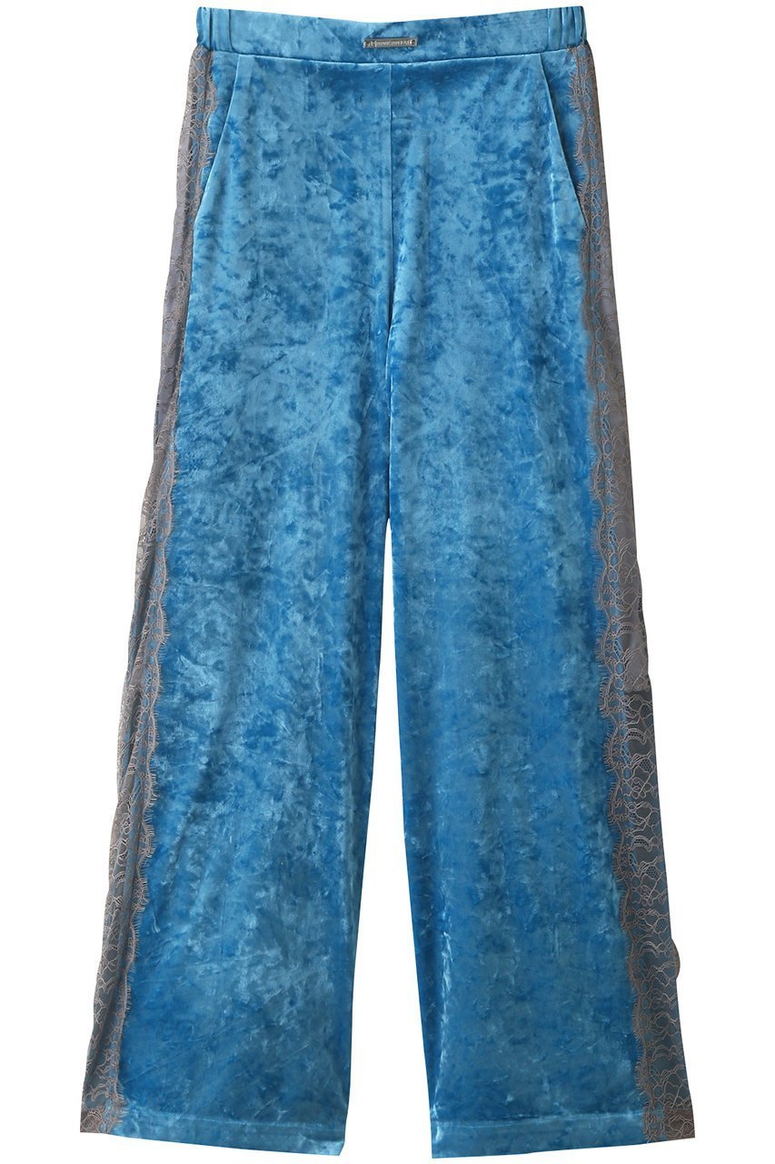 【プランク プロジェクト/PRANK PROJECT】のベロアレースパンツ / Velour Lace Pants インテリア・キッズ・メンズ・レディースファッション・服の通販 founy(ファニー) 　ファッション　Fashion　レディースファッション　Fashion for Women　パンツ　Pants & Trousers　クラッシュ　Distressed, Crashed Style　ストレッチ　Stretch, Stretchy Fabric　ストレート　Straight, Straight Cut　フィット　Fit, Slim Fit　ベロア　Velour, Soft Velvet　リラックス　Relax, Relaxed Fit　レース　Lace, Lace Fabric　ワイド　Wide, Wide Fit　BLU(ブルー)|ID: prp329100004606003 ipo3291000000032829657