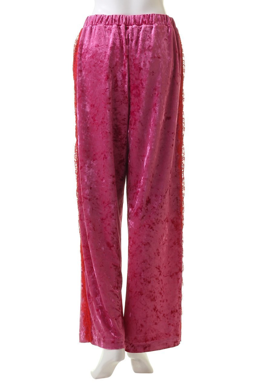 【プランク プロジェクト/PRANK PROJECT】のベロアレースパンツ / Velour Lace Pants 人気、トレンドファッション・服の通販 founy(ファニー) 　ファッション　Fashion　レディースファッション　Fashion for Women　パンツ　Pants & Trousers　クラッシュ　Distressed, Crashed Style　ストレッチ　Stretch, Stretchy Fabric　ストレート　Straight, Straight Cut　フィット　Fit, Slim Fit　ベロア　Velour, Soft Velvet　リラックス　Relax, Relaxed Fit　レース　Lace, Lace Fabric　ワイド　Wide, Wide Fit　other-4|ID: prp329100004606003 ipo3291000000032829661