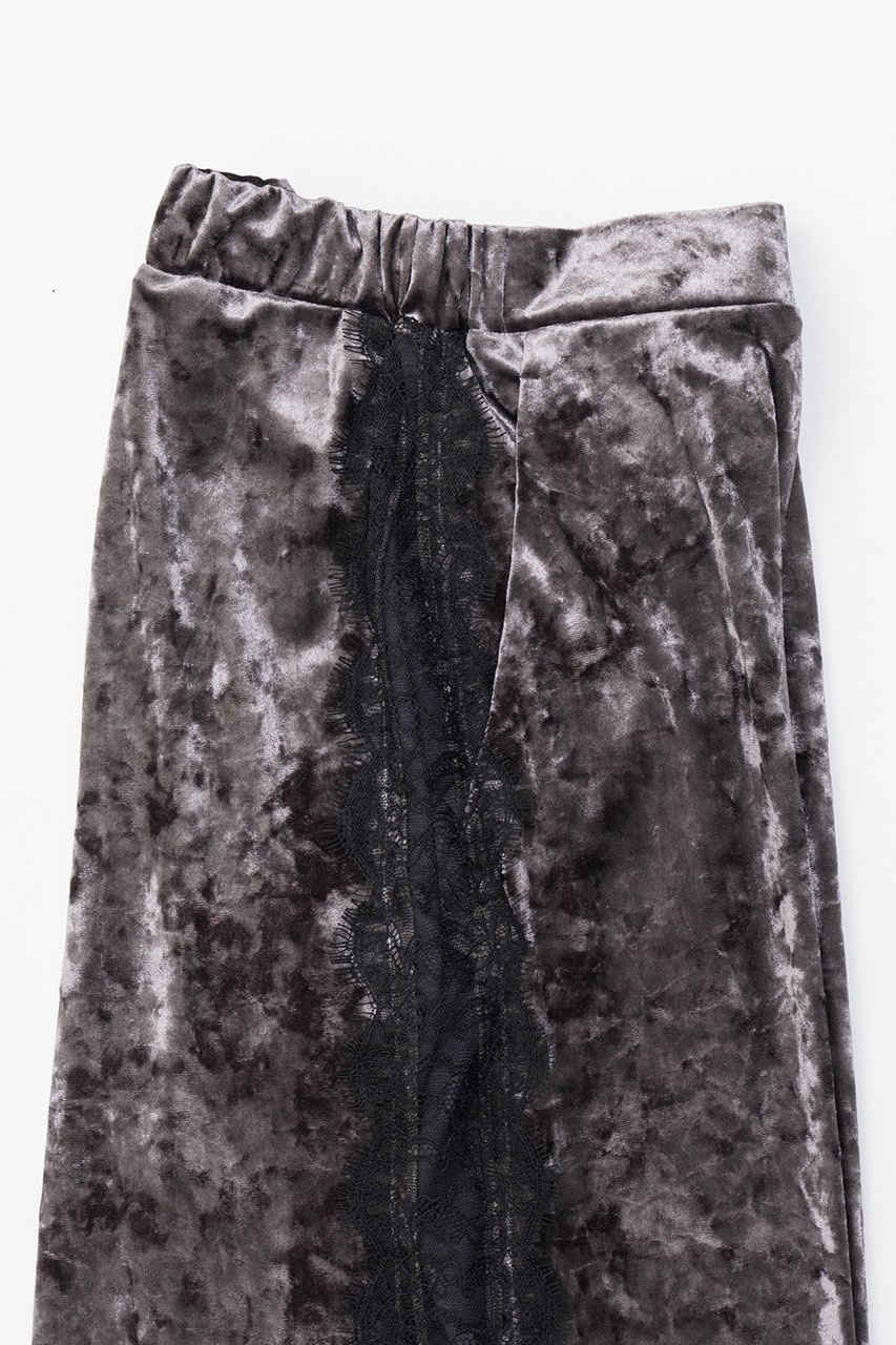 【プランク プロジェクト/PRANK PROJECT】のベロアレースパンツ / Velour Lace Pants 人気、トレンドファッション・服の通販 founy(ファニー) 　ファッション　Fashion　レディースファッション　Fashion for Women　パンツ　Pants & Trousers　クラッシュ　Distressed, Crashed Style　ストレッチ　Stretch, Stretchy Fabric　ストレート　Straight, Straight Cut　フィット　Fit, Slim Fit　ベロア　Velour, Soft Velvet　リラックス　Relax, Relaxed Fit　レース　Lace, Lace Fabric　ワイド　Wide, Wide Fit　other-6|ID: prp329100004606003 ipo3291000000032829663