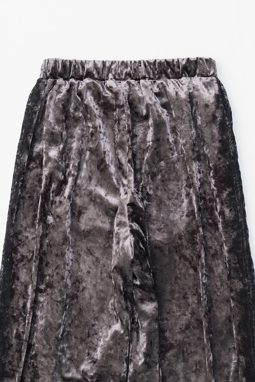 【プランク プロジェクト/PRANK PROJECT】のベロアレースパンツ / Velour Lace Pants 人気、トレンドファッション・服の通販 founy(ファニー) 　ファッション　Fashion　レディースファッション　Fashion for Women　パンツ　Pants & Trousers　クラッシュ　Distressed, Crashed Style　ストレッチ　Stretch, Stretchy Fabric　ストレート　Straight, Straight Cut　フィット　Fit, Slim Fit　ベロア　Velour, Soft Velvet　リラックス　Relax, Relaxed Fit　レース　Lace, Lace Fabric　ワイド　Wide, Wide Fit　other-8|ID: prp329100004606003 ipo3291000000032829665