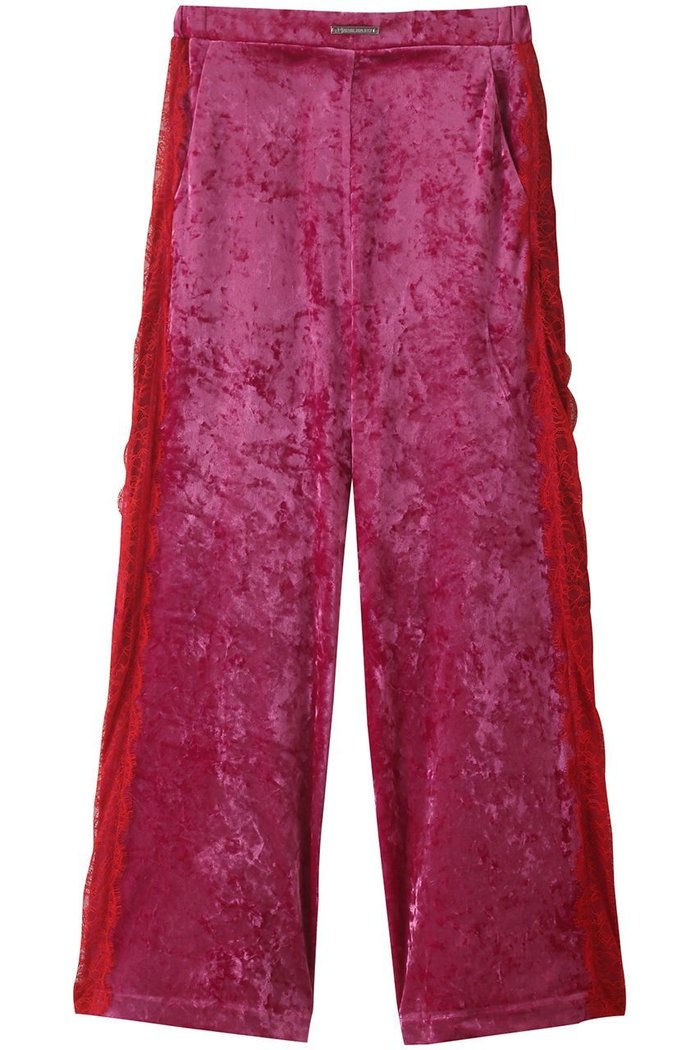 【プランク プロジェクト/PRANK PROJECT】のベロアレースパンツ / Velour Lace Pants インテリア・キッズ・メンズ・レディースファッション・服の通販 founy(ファニー) https://founy.com/ ファッション Fashion レディースファッション Fashion for Women パンツ Pants & Trousers クラッシュ Distressed, Crashed Style ストレッチ Stretch, Stretchy Fabric ストレート Straight, Straight Cut フィット Fit, Slim Fit ベロア Velour, Soft Velvet リラックス Relax, Relaxed Fit レース Lace, Lace Fabric ワイド Wide, Wide Fit |ID: prp329100004606003 ipo3291000000034423429