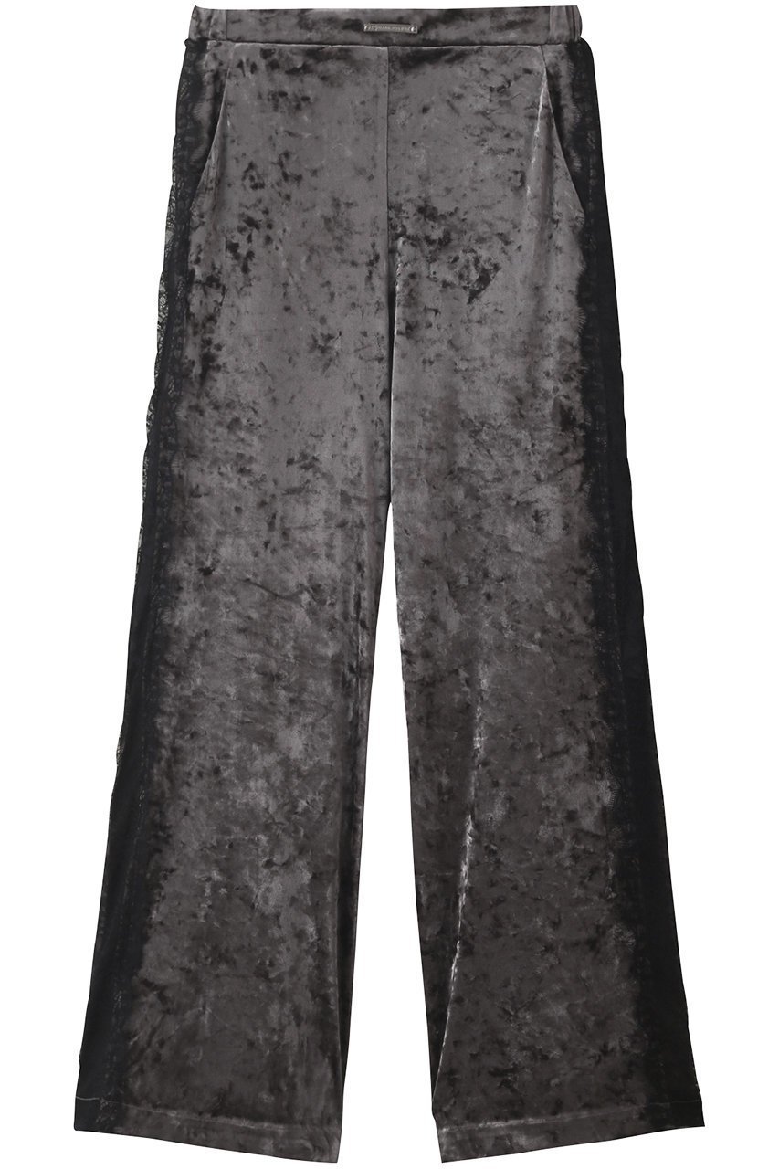【プランク プロジェクト/PRANK PROJECT】のベロアレースパンツ / Velour Lace Pants インテリア・キッズ・メンズ・レディースファッション・服の通販 founy(ファニー) ファッション Fashion レディースファッション Fashion for Women パンツ Pants & Trousers クラッシュ Distressed, Crashed Style ストレッチ Stretch, Stretchy Fabric ストレート Straight, Straight Cut フィット Fit, Slim Fit ベロア Velour, Soft Velvet リラックス Relax, Relaxed Fit レース Lace, Lace Fabric ワイド Wide, Wide Fit GRY(グレー)|ID: prp329100004606003 ipo3291000000034423432