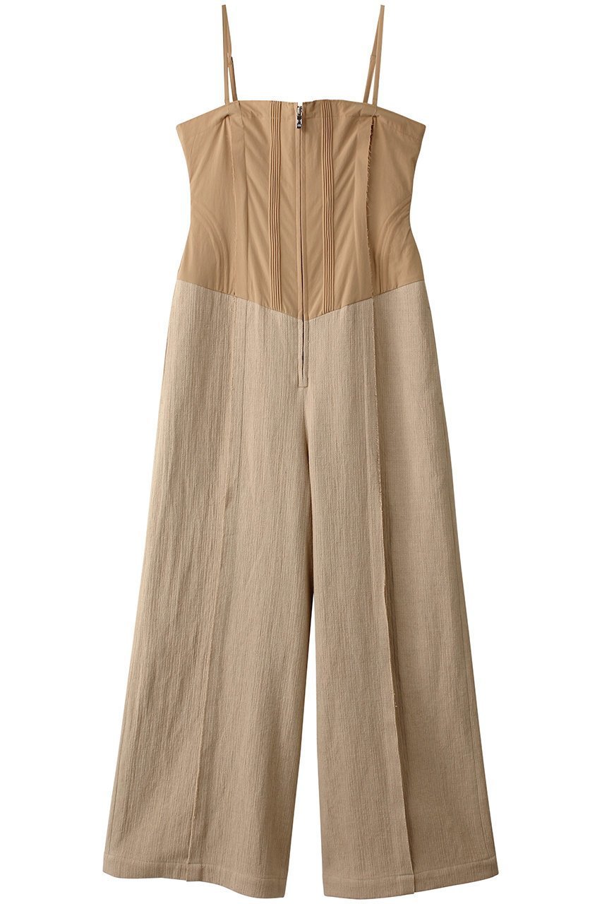 【プランク プロジェクト/PRANK PROJECT】のコンビネーションベアトップロンパース / Combination Bare Top Rompers インテリア・キッズ・メンズ・レディースファッション・服の通販 founy(ファニー) 　ファッション　Fashion　レディースファッション　Fashion for Women　パンツ　Pants & Trousers　ボトム　Bottoms, Lower Wear　リネン　Linen, Linen Fabric　切替　Switching, Contrast Panel　BGE(ベージュ)|ID: prp329100004606016 ipo3291000000032829962