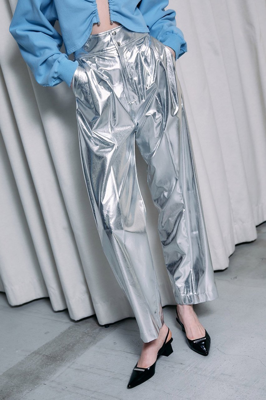 【プランク プロジェクト/PRANK PROJECT】のグロッシーエナメルパンツ / Glossy Enamel Pants インテリア・キッズ・メンズ・レディースファッション・服の通販 founy(ファニー) 　ファッション　Fashion　レディースファッション　Fashion for Women　パンツ　Pants & Trousers　エナメル　Patent Leather　コーティング　Coating, Coated Finish　トレンド　Trend, Trending Now　フォルム　Silhouette, Form　モダン　Modern, Contemporary　SLV(シルバー)|ID: prp329100004606026 ipo3291000000032830319