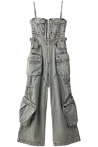 【プランク プロジェクト/PRANK PROJECT】の2WAYデニムカーゴオールインワン / Two-way Denim Cargo Jumpsuit BLU(ブルー)|ID: prp329100004606028 ipo3291000000035680288