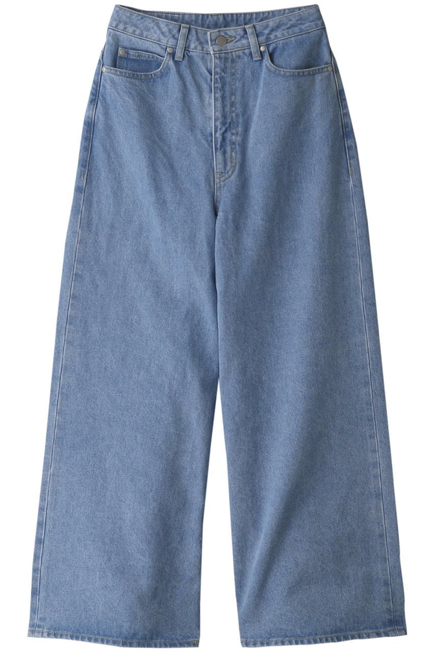 【ミディウミソリッド/MIDIUMISOLID】のhi-waist wide denim デニム インテリア・キッズ・メンズ・レディースファッション・服の通販 founy(ファニー) 　ファッション　Fashion　レディースファッション　Fashion for Women　パンツ　Pants & Trousers　デニムパンツ・ジーンズ・美脚デニム　Denim Jeans & Pants　デニム　Denim, Jeans Material　夏　Summer　春　Spring　S/S・春夏　SS, Spring/Summer, Warm Season　ブルー|ID: prp329100004606043 ipo3291000000032830847
