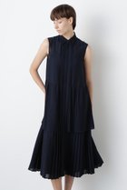 【ヒューエルミュージアム/hueLe Museum】の【STUMBLY】Pleats Combination Dress ネイビー|ID: prp329100004606065 ipo3291000000032835310