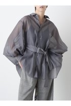 【ヒューエルミュージアム/hueLe Museum】の【STUMBLY】Sheer Belted Big Silhouette BL グレー|ID:prp329100004606067