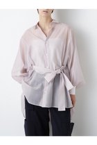 【ヒューエルミュージアム/hueLe Museum】の【STUMBLY】Sheer Belted Big Silhouette BL ピンク|ID:prp329100004606067
