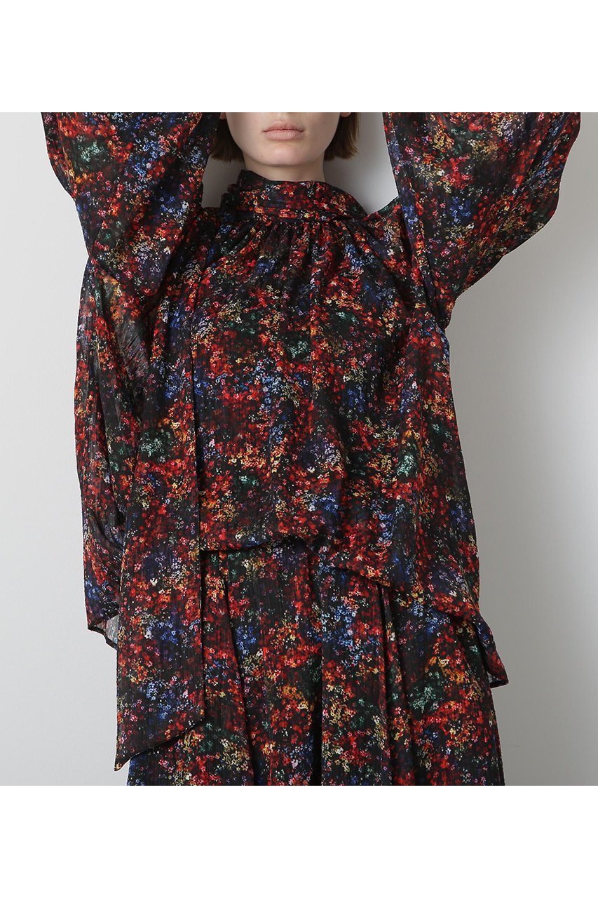 【ヒューエルミュージアム/hueLe Museum】の【STUMBLY】Printed Bow-Tie Blouse 人気、トレンドファッション・服の通販 founy(ファニー) 　ファッション　Fashion　レディースファッション　Fashion for Women　トップス・カットソー　Cut & Sew Tops　シャツ・ブラウス・オフィスカジュアル　Elegant Blouses & Button-Ups　おすすめ　Recommended / Our Picks　ジャカード／ジャガード　Jacquard, Woven Pattern　スリーブ　Sleeve, Long Sleeve / Short Sleeve　セットアップ　Set-Up, Coordinated Outfit　ツイード　Twill, Twill Weave　ハイネック　High Neck, Mock Neck　パターン　Pattern, Design Print　プリント　Print, Printed Pattern　ロング　Long, Long-Length　新作・新入荷　New Arrivals / New In　無地　Plain, Solid Color　 other-1|ID: prp329100004606072 ipo3291000000032835437