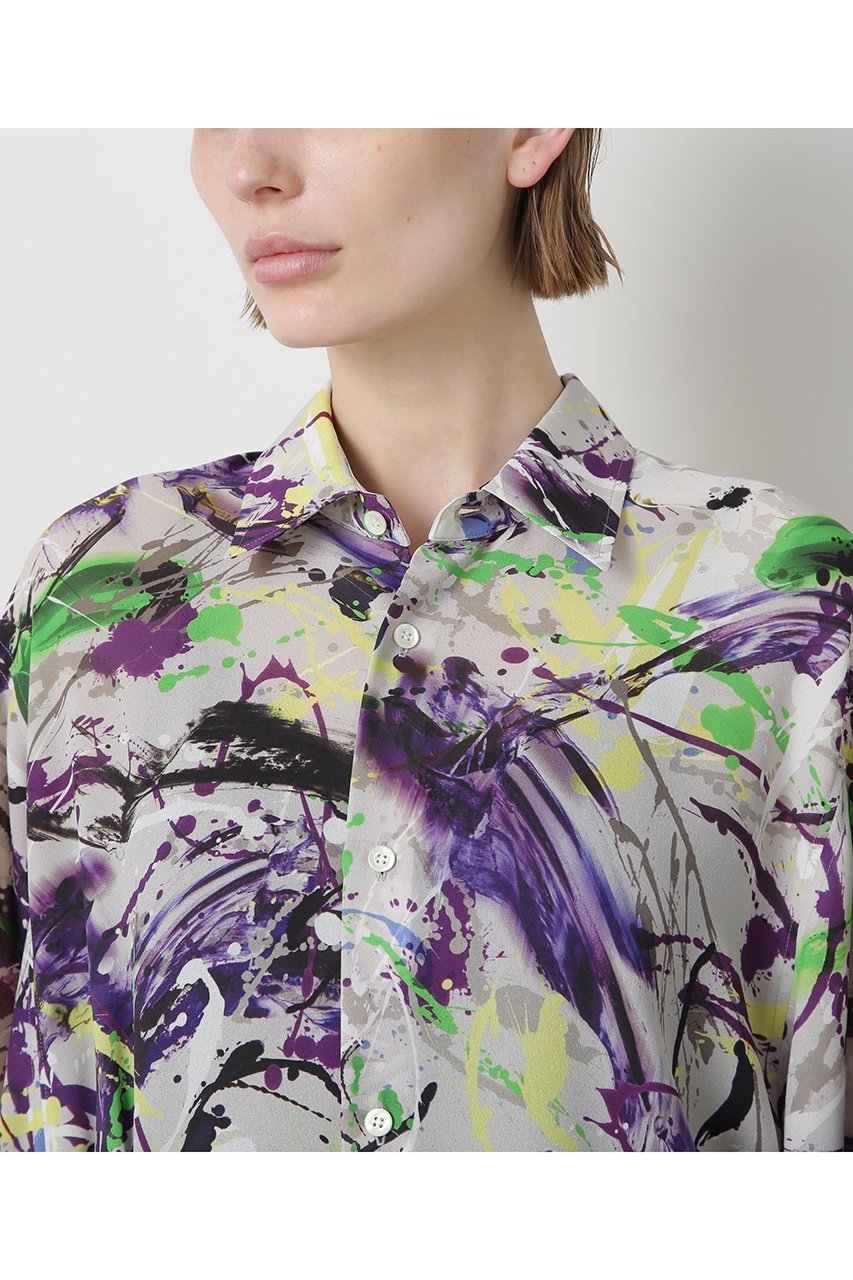 【ヒューエルミュージアム/hueLe Museum】の【STUMBLY】Printed Belted Bige Ste Shirts 人気、トレンドファッション・服の通販 founy(ファニー) 　ファッション　Fashion　レディースファッション　Fashion for Women　トップス・カットソー　Cut & Sew Tops　シャツ・ブラウス・オフィスカジュアル　Elegant Blouses & Button-Ups　コラボ　Collaboration, Collab　シンプル　Simple, Minimal　スリーブ　Sleeve, Long Sleeve / Short Sleeve　ポンチョ　Poncho, Cape Style　リボン　Ribbon, Bow　ロング　Long, Long-Length　新作・新入荷　New Arrivals / New In　other-6|ID: prp329100004606073 ipo3291000000032835531