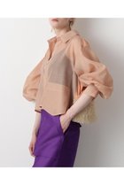 【ヒューエルミュージアム/hueLe Museum】の【STUMBLY】Fur Trim Combination Blouse オレンジ|ID:prp329100004606074