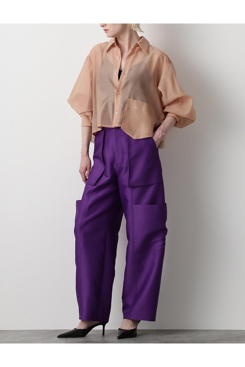 【ヒューエルミュージアム/hueLe Museum】の【STUMBLY】Fur Trim Combination Blouse 人気、トレンドファッション・服の通販 founy(ファニー) 　ファッション　Fashion　レディースファッション　Fashion for Women　トップス・カットソー　Cut & Sew Tops　シャツ・ブラウス・オフィスカジュアル　Elegant Blouses & Button-Ups　2024年　2024　2024-2025秋冬・A/W　Autumn/Winter 2024–25 AW24–25　クロップド　Cropped, Short Length　シアー　Sheer, See-Through　シンプル　Simple, Minimal　スリーブ　Sleeve, Long Sleeve / Short Sleeve　タイプライター　Typewriter Fabric, Crisp Cotton　フェイクファー　Faux Fur, Imitation Fur　ポケット　Pocket, Pocket Detail　ロング　Long, Long-Length　人気　Popular, Best Seller　新作・新入荷　New Arrivals / New In　other-3|ID: prp329100004606074 ipo3291000000032835572