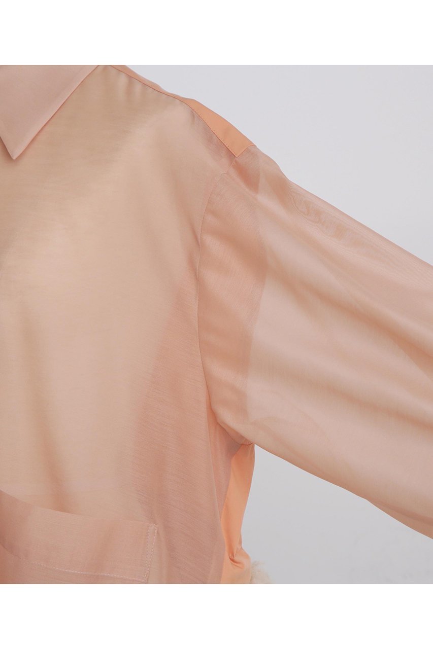 【ヒューエルミュージアム/hueLe Museum】の【STUMBLY】Fur Trim Combination Blouse 人気、トレンドファッション・服の通販 founy(ファニー) 　ファッション　Fashion　レディースファッション　Fashion for Women　トップス・カットソー　Cut & Sew Tops　シャツ・ブラウス・オフィスカジュアル　Elegant Blouses & Button-Ups　2024年　2024　2024-2025秋冬・A/W　Autumn/Winter 2024–25 AW24–25　クロップド　Cropped, Short Length　シアー　Sheer, See-Through　シンプル　Simple, Minimal　スリーブ　Sleeve, Long Sleeve / Short Sleeve　タイプライター　Typewriter Fabric, Crisp Cotton　フェイクファー　Faux Fur, Imitation Fur　ポケット　Pocket, Pocket Detail　ロング　Long, Long-Length　人気　Popular, Best Seller　新作・新入荷　New Arrivals / New In　other-6|ID: prp329100004606074 ipo3291000000032835587