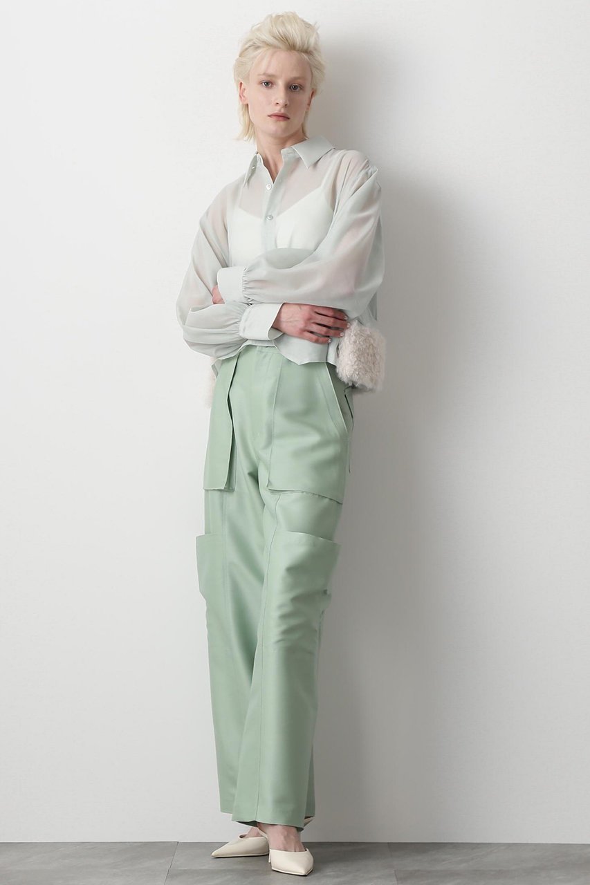 【ヒューエルミュージアム/hueLe Museum】の【STUMBLY】Fur Trim Combination Blouse 人気、トレンドファッション・服の通販 founy(ファニー) 　ファッション　Fashion　レディースファッション　Fashion for Women　トップス・カットソー　Cut & Sew Tops　シャツ・ブラウス・オフィスカジュアル　Elegant Blouses & Button-Ups　2024年　2024　2024-2025秋冬・A/W　Autumn/Winter 2024–25 AW24–25　クロップド　Cropped, Short Length　シアー　Sheer, See-Through　シンプル　Simple, Minimal　スリーブ　Sleeve, Long Sleeve / Short Sleeve　タイプライター　Typewriter Fabric, Crisp Cotton　フェイクファー　Faux Fur, Imitation Fur　ポケット　Pocket, Pocket Detail　ロング　Long, Long-Length　人気　Popular, Best Seller　other-5|ID: prp329100004606074 ipo3291000000035485226