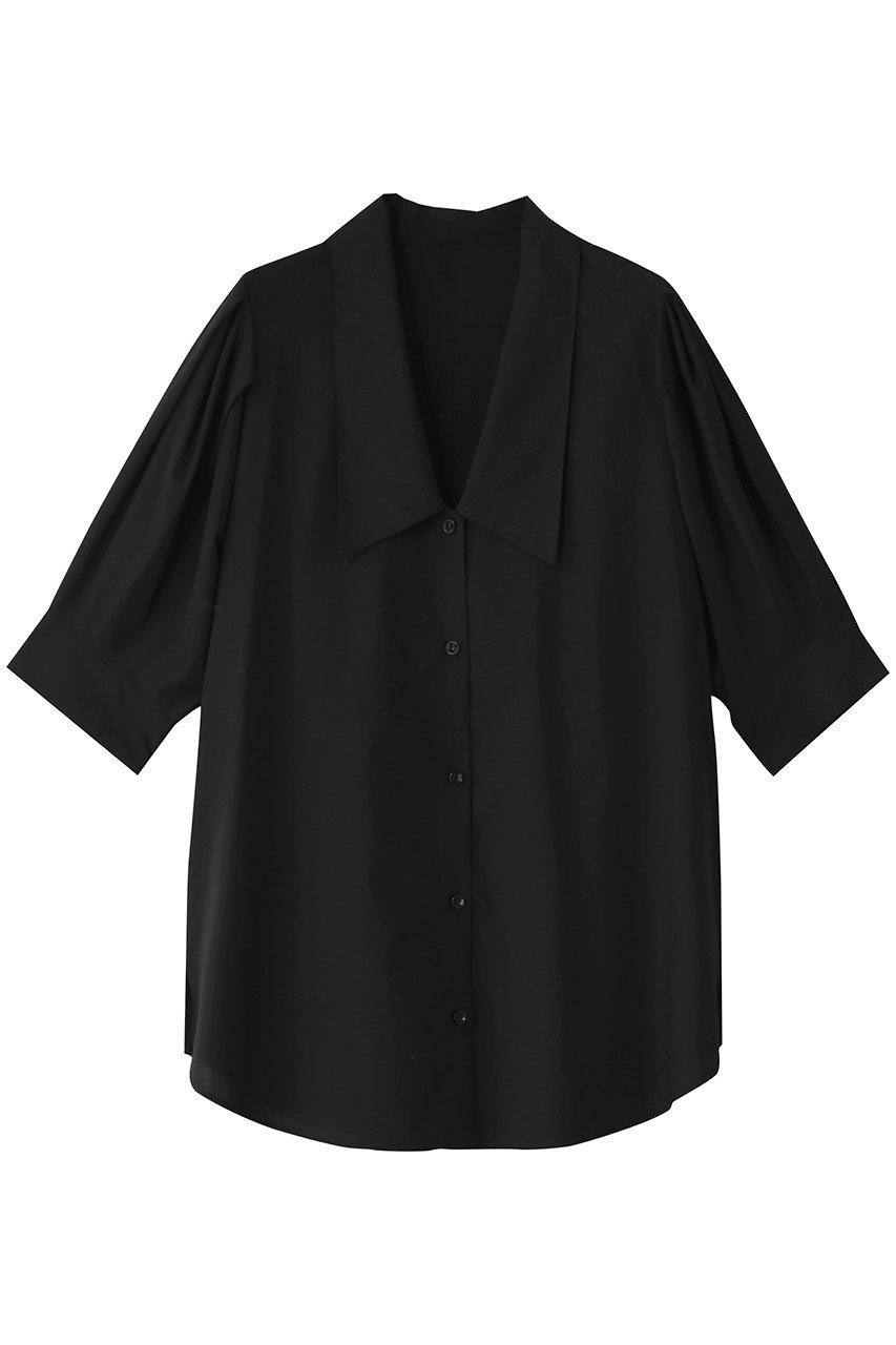 【リムアーク/RIM.ARK】のQuaker collar blouse/ブラウス インテリア・キッズ・メンズ・レディースファッション・服の通販 founy(ファニー) 　ファッション　Fashion　レディースファッション　Fashion for Women　トップス・カットソー　Cut & Sew Tops　シャツ・ブラウス・オフィスカジュアル　Elegant Blouses & Button-Ups　ショート　Short, Short Length　スリーブ　Sleeve, Long Sleeve / Short Sleeve　バランス　Balance, Style Balance　秋　Autumn　ブラック|ID: prp329100004606075 ipo3291000000035676345