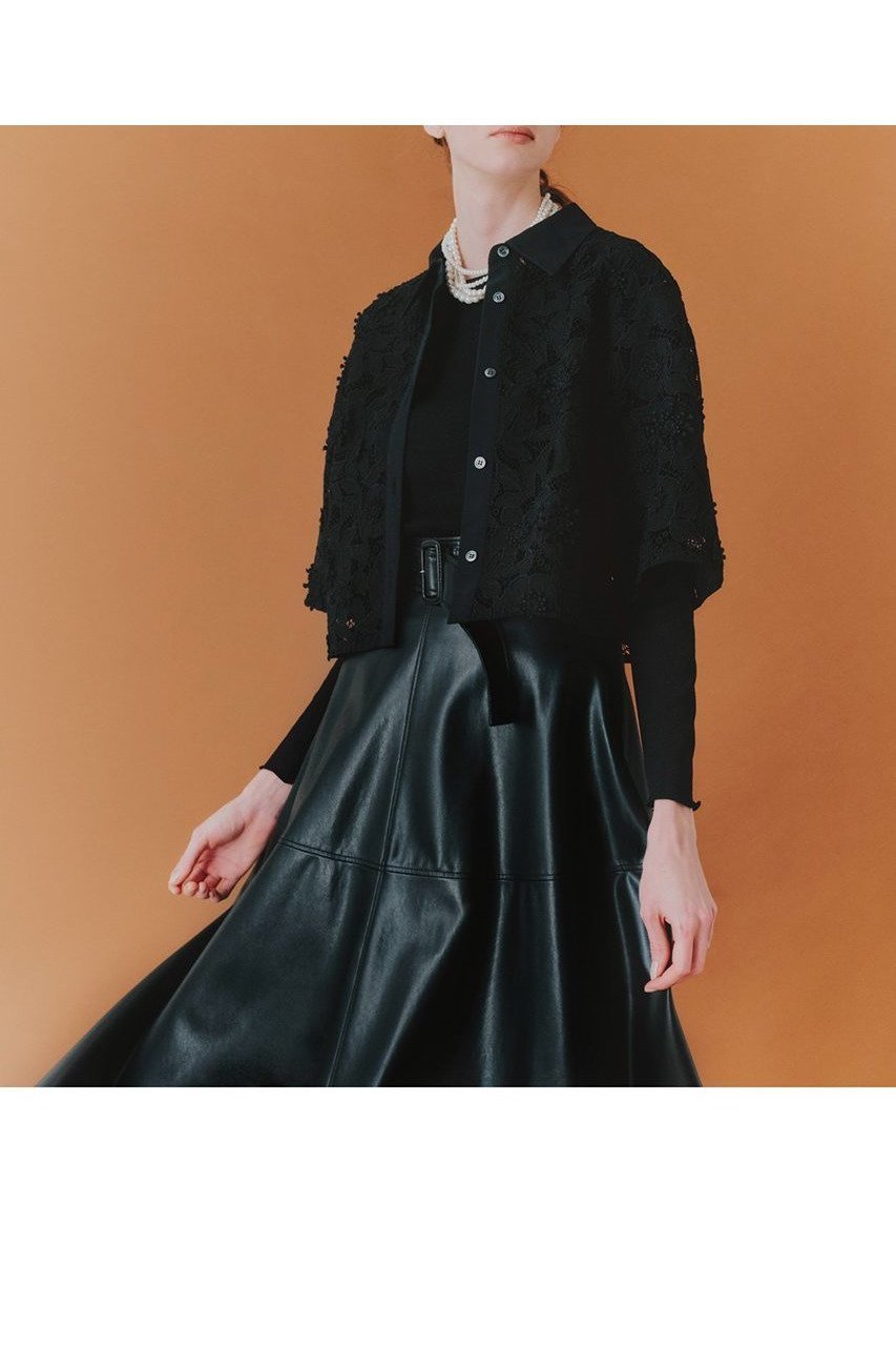 【アナイ/ANAYI】のレース刺繍クロップドシャツ 人気、トレンドファッション・服の通販 founy(ファニー) 　ファッション　Fashion　レディースファッション　Fashion for Women　トップス・カットソー　Cut & Sew Tops　シャツ・ブラウス・オフィスカジュアル　Elegant Blouses & Button-Ups　ショート　Short, Short Length　スリーブ　Sleeve, Long Sleeve / Short Sleeve　フラワー　Flower, Floral　レース　Lace, Lace Fabric　ワーク　Workwear, Utility Style　新作・新入荷　New Arrivals / New In　無地　Plain, Solid Color　other-8|ID: prp329100004606076 ipo3291000000032835715