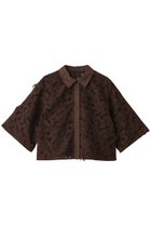 【アナイ/ANAYI】のレース刺繍クロップドシャツ 人気、トレンドファッション・服の通販 founy(ファニー) ファッション Fashion レディースファッション Fashion for Women トップス・カットソー Cut & Sew Tops シャツ・ブラウス・オフィスカジュアル Elegant Blouses & Button-Ups ショート Short, Short Length スリーブ Sleeve, Long Sleeve / Short Sleeve フラワー Flower, Floral レース Lace, Lace Fabric ワーク Workwear, Utility Style 無地 Plain, Solid Color thumbnail ブラウン|ID: prp329100004606076 ipo3291000000033629219