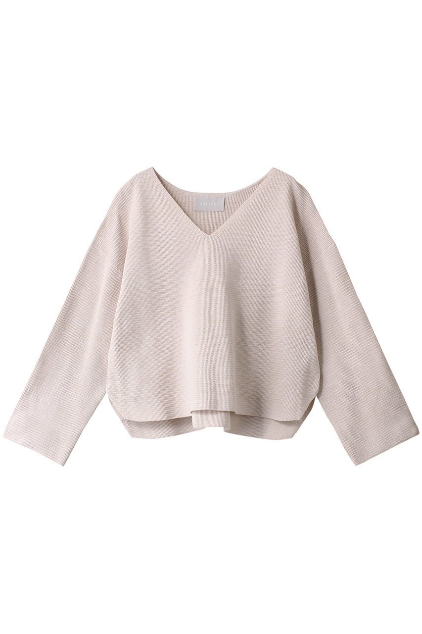 【マリリンムーン/MARILYN MOON】の【WALANCE】オーガニックコットンワッフルプルオーバー インテリア・キッズ・メンズ・レディースファッション・服の通販 founy(ファニー) 　ファッション　Fashion　レディースファッション　Fashion for Women　トップス・カットソー　Cut & Sew Tops　シャツ・ブラウス・オフィスカジュアル　Elegant Blouses & Button-Ups　ロングTシャツ・Tシャツ　Longline T-Shirts & Tees　カジュアルプルオーバー・ニットトップス　Pullovers & Knit Tops / Casual Pullovers　カットソー・ベーシックTシャツ　Cut-and-Sewn Tops / Stretch Tees & Basics　ショート　Short, Short Length　スリーブ　Sleeve, Long Sleeve / Short Sleeve　トレンド　Trend, Trending Now　ロング　Long, Long-Length　ワッフル　Waffle, Waffle Knit　アイボリー|ID: prp329100004606077 ipo3291000000034954583