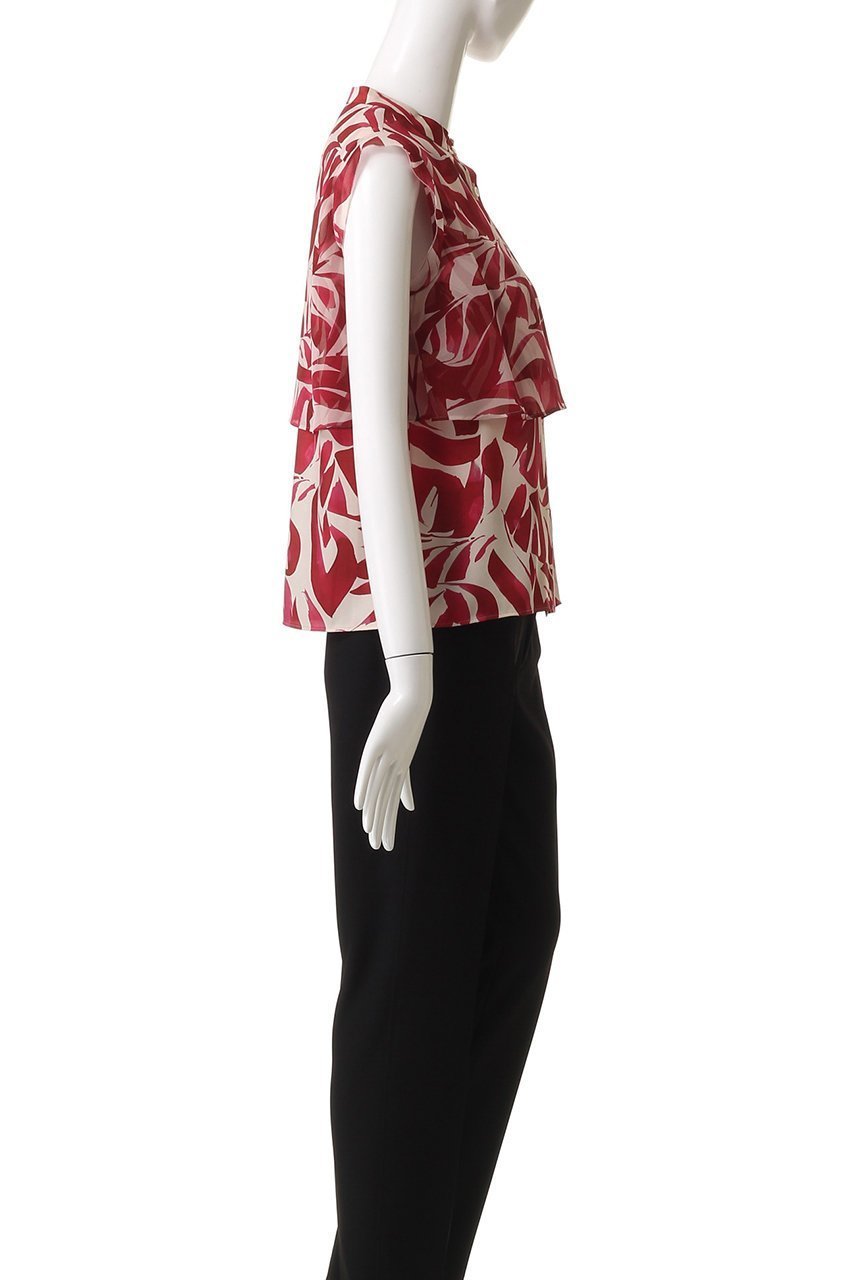 【アナイ/ANAYI】のアートリーフノースリコンビブラウス 人気、トレンドファッション・服の通販 founy(ファニー) 　ファッション　Fashion　レディースファッション　Fashion for Women　トップス・カットソー　Cut & Sew Tops　キャミソール&ノースリーブ　Camisoles & Sleeveless Tops　シャツ・ブラウス・オフィスカジュアル　Elegant Blouses & Button-Ups　おすすめ　Recommended / Our Picks　ノースリーブ　Sleeveless, No-Sleeve　フレア　Flare, Flared　リーフ　Leaf, Botanical Leaf　other-3|ID: prp329100004606080 ipo3291000000035373777