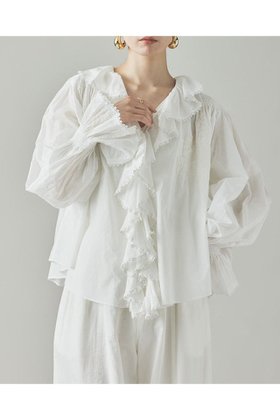 【カレンソロジー/Curensology】のラッフルレースブラウス 人気、トレンドファッション・服の通販 founy(ファニー) ファッション Fashion レディースファッション Fashion for Women トップス・カットソー Cut & Sew Tops シャツ・ブラウス・オフィスカジュアル Elegant Blouses & Button-Ups アンティーク Antique-Inspired ギャザー Gathered, Ruffled シャーリング Shirring, Ruched スリーブ Sleeve, Long Sleeve / Short Sleeve ハンド Hand, Handmade フェミニン Feminine, Girly フリル Frill, Ruffle フロント Front, Front Design レース Lace, Lace Fabric ロング Long, Long-Length 新作・新入荷 New Arrivals / New In |ID:prp329100004606081