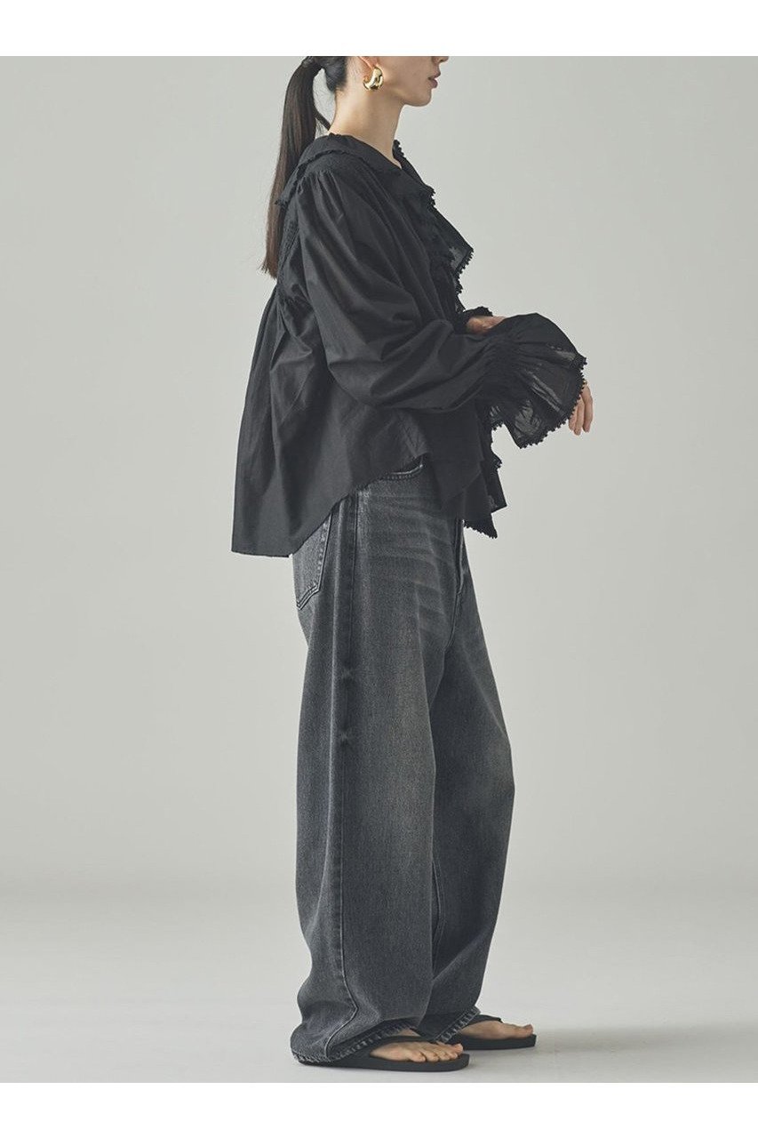 【カレンソロジー/Curensology】のラッフルレースブラウス 人気、トレンドファッション・服の通販 founy(ファニー) 　ファッション　Fashion　レディースファッション　Fashion for Women　トップス・カットソー　Cut & Sew Tops　シャツ・ブラウス・オフィスカジュアル　Elegant Blouses & Button-Ups　アンティーク　Antique-Inspired　ギャザー　Gathered, Ruffled　シャーリング　Shirring, Ruched　スリーブ　Sleeve, Long Sleeve / Short Sleeve　ハンド　Hand, Handmade　フェミニン　Feminine, Girly　フリル　Frill, Ruffle　フロント　Front, Front Design　レース　Lace, Lace Fabric　ロング　Long, Long-Length　新作・新入荷　New Arrivals / New In　other-7|ID: prp329100004606081 ipo3291000000032835836