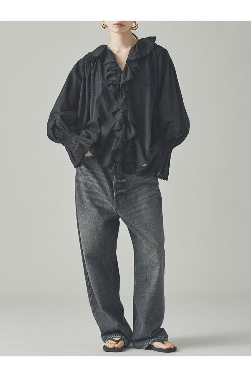 【カレンソロジー/Curensology】のラッフルレースブラウス 人気、トレンドファッション・服の通販 founy(ファニー) 　ファッション　Fashion　レディースファッション　Fashion for Women　トップス・カットソー　Cut & Sew Tops　シャツ・ブラウス・オフィスカジュアル　Elegant Blouses & Button-Ups　アンティーク　Antique-Inspired　ギャザー　Gathered, Ruffled　シャーリング　Shirring, Ruched　スリーブ　Sleeve, Long Sleeve / Short Sleeve　ハンド　Hand, Handmade　フェミニン　Feminine, Girly　フリル　Frill, Ruffle　フロント　Front, Front Design　レース　Lace, Lace Fabric　ロング　Long, Long-Length　新作・新入荷　New Arrivals / New In　other-8|ID: prp329100004606081 ipo3291000000032835841