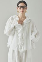 【カレンソロジー/Curensology】のラッフルレースブラウス ホワイト|ID:prp329100004606081