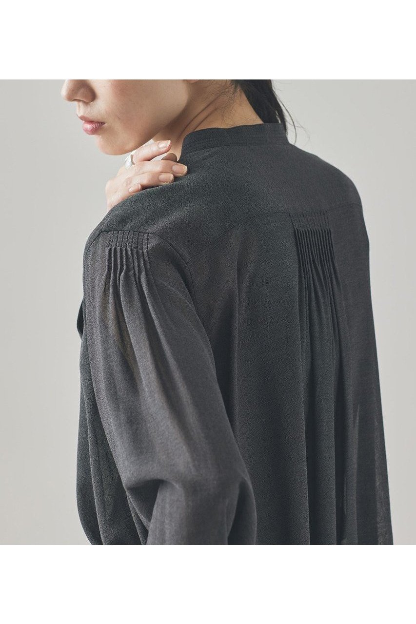 【カレンソロジー/Curensology】のウールミックスボイルフリルブラウス 人気、トレンドファッション・服の通販 founy(ファニー) 　ファッション　Fashion　レディースファッション　Fashion for Women　トップス・カットソー　Cut & Sew Tops　シャツ・ブラウス・オフィスカジュアル　Elegant Blouses & Button-Ups　おすすめ　Recommended / Our Picks　インナー　Innerwear　カーディガン　Cardigan, Knitwear　スリーブ　Sleeve, Long Sleeve / Short Sleeve　バランス　Balance, Style Balance　フリル　Frill, Ruffle　ロング　Long, Long-Length　新作・新入荷　New Arrivals / New In　other-5|ID: prp329100004606082 ipo3291000000032835883