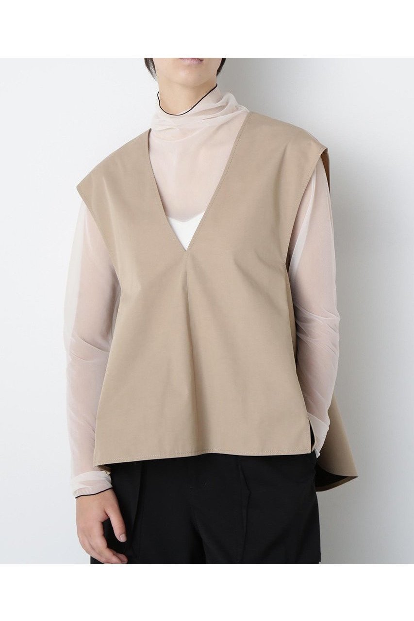 【ヒューエルミュージアム/hueLe Museum】の【STUMBLY】Back Peplum Gilet Blouse 人気、トレンドファッション・服の通販 founy(ファニー) 　ファッション　Fashion　レディースファッション　Fashion for Women　アウター　Coat / Outerwear Collection　トップス・カットソー　Cut & Sew Tops　キャミソール&ノースリーブ　Camisoles & Sleeveless Tops　シャツ・ブラウス・オフィスカジュアル　Elegant Blouses & Button-Ups　ベスト&ジレ / 重ね着スタイル　Vests & Gilets　切替　Switching, Contrast Panel　スタンダード　Standard, Basic　定番　Standard, Basic Item　ノースリーブ　Sleeveless, No-Sleeve　フロント　Front, Front Design　ペプラム　Peplum, Flared Hem　新作・新入荷　New Arrivals / New In　other-6|ID: prp329100004606083 ipo3291000000032835941