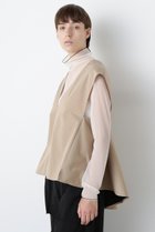 【ヒューエルミュージアム/hueLe Museum】の【STUMBLY】Back Peplum Gilet Blouse ベージュ|ID: prp329100004606083 ipo3291000000035795650