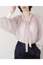 【ヒューエルミュージアム/hueLe Museum】の【STUMBLY】Sheer Organdy Bow-Tie BL ピンク|ID:prp329100004606084