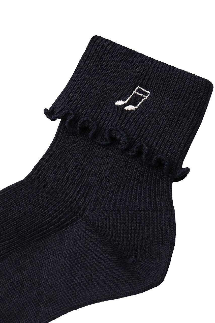 【ポプキンズ/POMPKINS / KIDS】の【KIDS】音符刺繍ソックス 人気、トレンドファッション・服の通販 founy(ファニー) 　ファッション　Fashion　キッズファッション　Fashion for Kids　おすすめ　Recommended / Our Picks　ソックス　Socks, Hosiery　フェミニン　Feminine, Girly　フリル　Frill, Ruffle　定番　Standard, Basic Item　other-2|ID: prp329100004606087 ipo3291000000032836061
