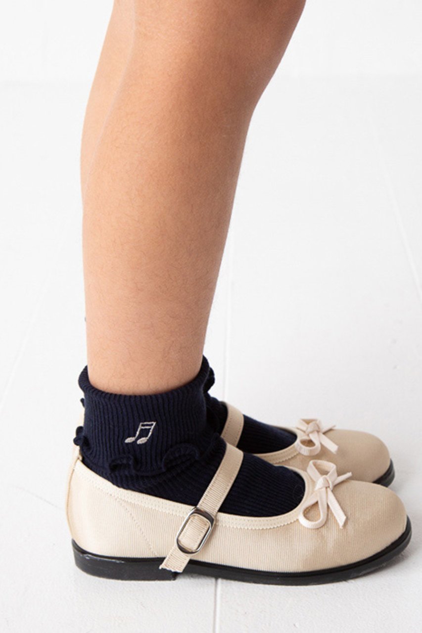 【ポプキンズ/POMPKINS / KIDS】の【KIDS】音符刺繍ソックス 人気、トレンドファッション・服の通販 founy(ファニー) 　ファッション　Fashion　キッズファッション　Fashion for Kids　おすすめ　Recommended / Our Picks　ソックス　Socks, Hosiery　フェミニン　Feminine, Girly　フリル　Frill, Ruffle　定番　Standard, Basic Item　other-4|ID: prp329100004606087 ipo3291000000032836072