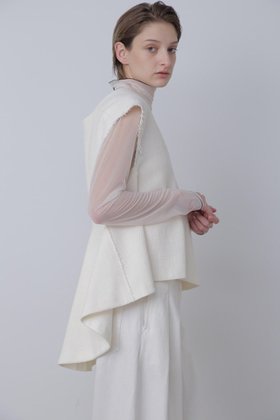 【ヒューエルミュージアム/hueLe Museum】の【STUMBLY】 Tweed Peplum Blouse 人気、トレンドファッション・服の通販 founy(ファニー) ファッション Fashion レディースファッション Fashion for Women トップス・カットソー Cut & Sew Tops キャミソール&ノースリーブ Camisoles & Sleeveless Tops シャツ・ブラウス・オフィスカジュアル Elegant Blouses & Button-Ups ノースリーブ Sleeveless, No-Sleeve フロント Front, Front Design ペプラム Peplum, Flared Hem |ID:prp329100004606091