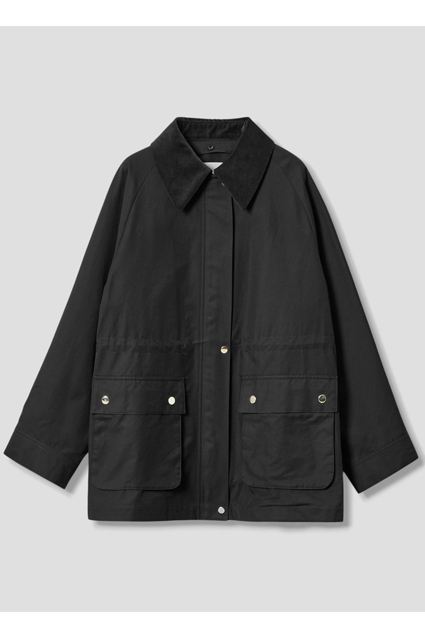 【アナイ/ANAYI】のコットンナイロンギャバ2WAYコート インテリア・キッズ・メンズ・レディースファッション・服の通販 founy(ファニー) 　ファッション　Fashion　レディースファッション　Fashion for Women　アウター　Coat / Outerwear Collection　コート・ロングコート・ピーコート　Long Coats, Peacoats & More　クラシカル　Classical, Vintage-Inspired　コーデュロイ　Corduroy, Cord Fabric　ショート　Short, Short Length　ストリング　String, Drawstring　トレンド　Trend, Trending Now　ドット　Polka Dot, Dot Pattern　フォルム　Silhouette, Form　ポケット　Pocket, Pocket Detail　新作・新入荷　New Arrivals / New In　ブラック|ID: prp329100004606092 ipo3291000000032836235
