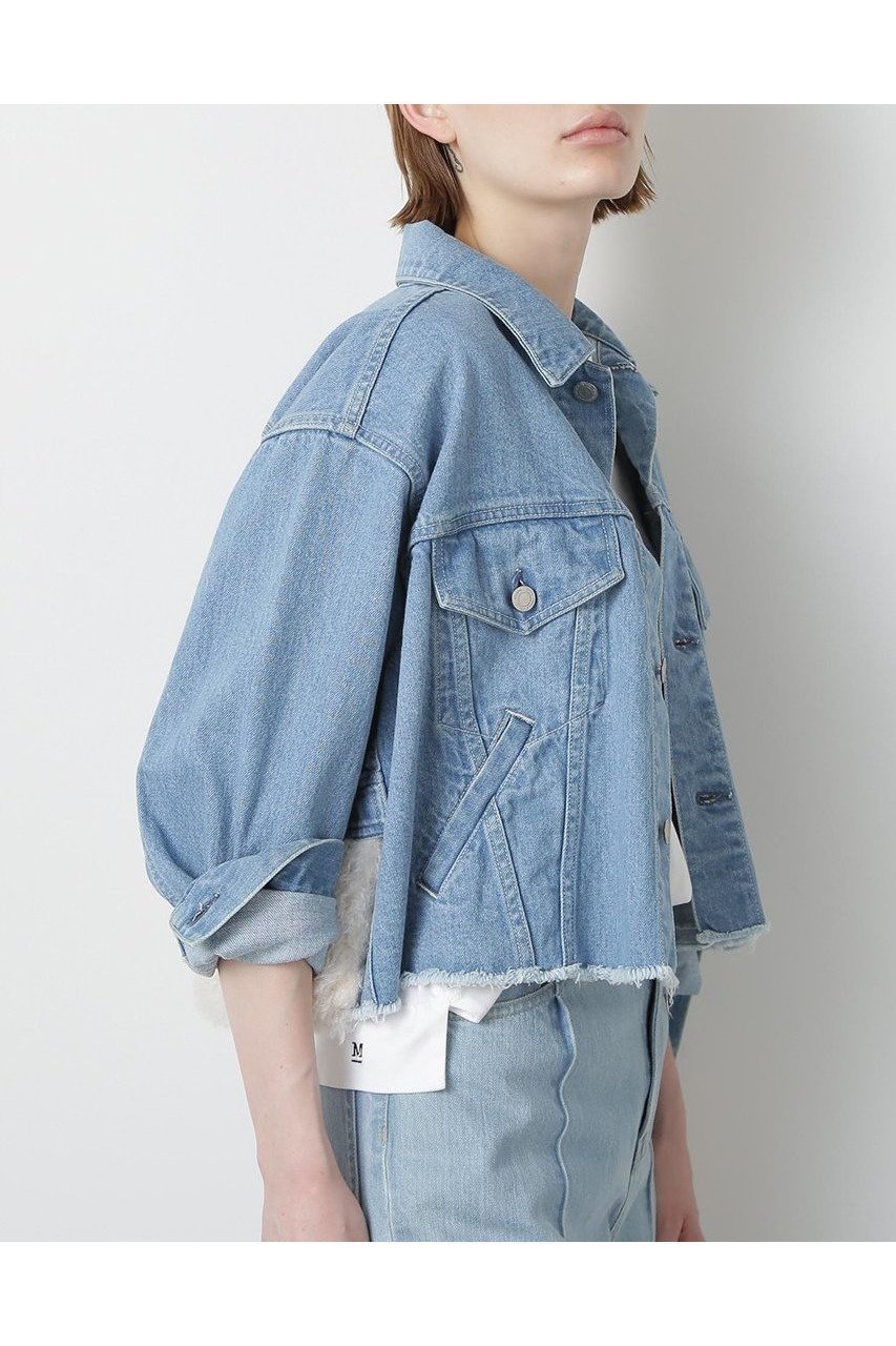 【ヒューエルミュージアム/hueLe Museum】の【STUMBLY】Fur Trim Combination Denim JK インテリア・キッズ・メンズ・レディースファッション・服の通販 founy(ファニー) 　ファッション　Fashion　レディースファッション　Fashion for Women　アウター　Coat / Outerwear Collection　レディースジャケット・軽アウター　Jackets　カットオフ　Cut-Off Design　クロップド　Cropped, Short Length　シンプル　Simple, Minimal　ジャケット　Jacket, Outerwear　デニム　Denim, Jeans Material　フェイクファー　Faux Fur, Imitation Fur　ポケット　Pocket, Pocket Detail　リメイク　Remake, Reconstructed　新作・新入荷　New Arrivals / New In　ブルー|ID: prp329100004606093 ipo3291000000032836323