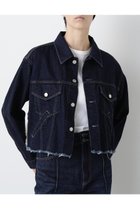 【ヒューエルミュージアム/hueLe Museum】の【STUMBLY】Fur Trim Combination Denim JK ネイビー|ID:prp329100004606093