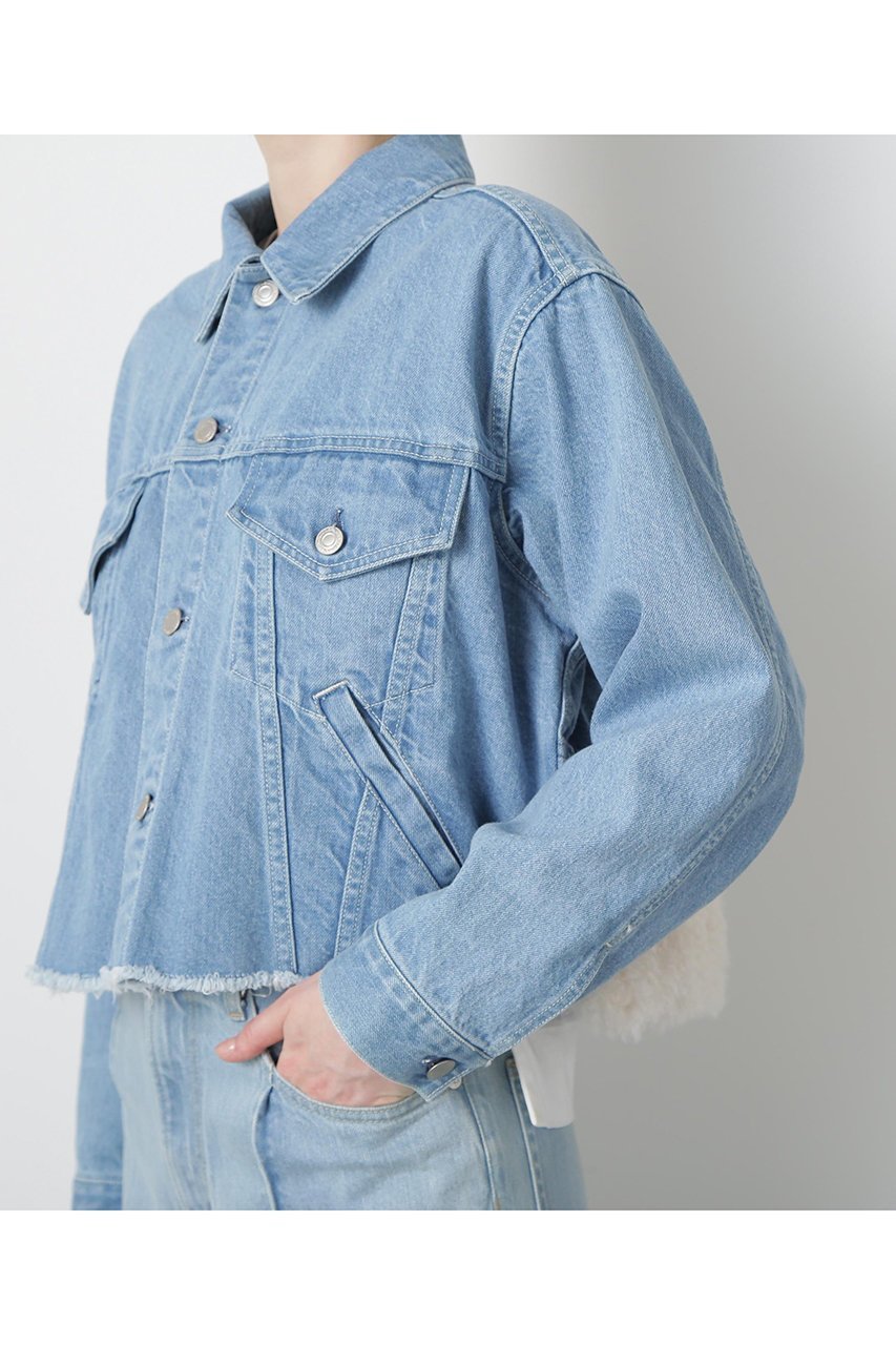 【ヒューエルミュージアム/hueLe Museum】の【STUMBLY】Fur Trim Combination Denim JK 人気、トレンドファッション・服の通販 founy(ファニー) 　ファッション　Fashion　レディースファッション　Fashion for Women　アウター　Coat / Outerwear Collection　レディースジャケット・軽アウター　Jackets　カットオフ　Cut-Off Design　クロップド　Cropped, Short Length　シンプル　Simple, Minimal　ジャケット　Jacket, Outerwear　デニム　Denim, Jeans Material　フェイクファー　Faux Fur, Imitation Fur　ポケット　Pocket, Pocket Detail　リメイク　Remake, Reconstructed　新作・新入荷　New Arrivals / New In　other-8|ID: prp329100004606093 ipo3291000000032950694