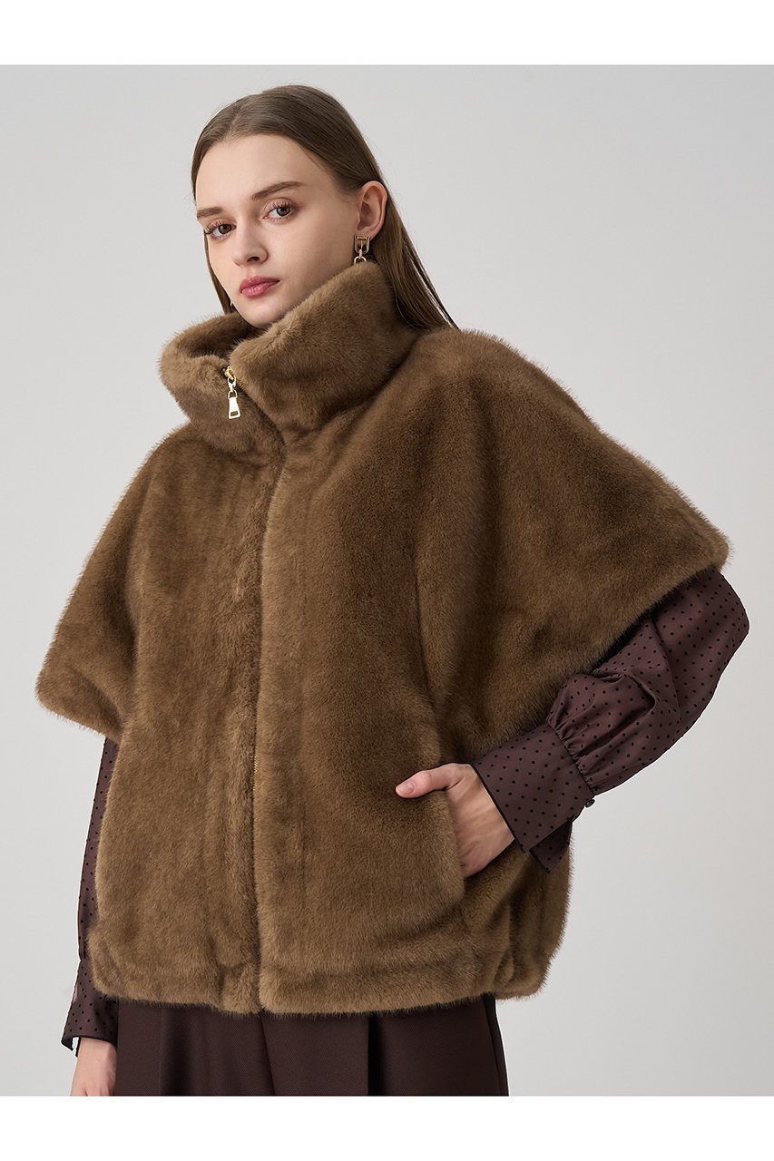 【アナイ/ANAYI】のフェイクミンクファージレ 人気、トレンドファッション・服の通販 founy(ファニー) 　ファッション　Fashion　レディースファッション　Fashion for Women　アウター　Coat / Outerwear Collection　レディースジャケット・軽アウター　Jackets　ショルダー　Shoulder, Shoulder Strap　ジャケット　Jacket, Outerwear　スタンド　Stand Collar, Upright Stand　スリーブ　Sleeve, Long Sleeve / Short Sleeve　ドロップ　Drop Shoulder, Dropped Style　バランス　Balance, Style Balance　ベスト　Vest, Waistcoat　リアル　Real, Realistic　ロング　Long, Long-Length　other-8|ID: prp329100004606094 ipo3291000000034241735