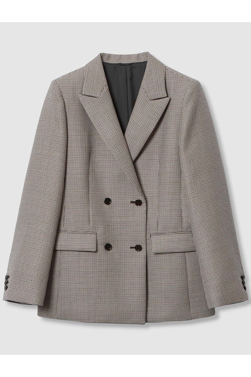 【アナイ/ANAYI】のダブルクロスピークドジャケット 人気、トレンドファッション・服の通販 founy(ファニー) 　ファッション　Fashion　レディースファッション　Fashion for Women　アウター　Coat / Outerwear Collection　レディースジャケット・軽アウター　Jackets　シルク　Silk, 100% Silk　ジャケット　Jacket, Outerwear　チェック　Check, Plaid, Tartan　バランス　Balance, Style Balance　フォルム　Silhouette, Form　無地　Plain, Solid Color　 other-1|ID: prp329100004606097 ipo3291000000035964131