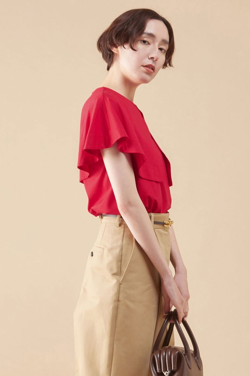 【マルティニーク/martinique】のワイドカラープルオーバー 人気、トレンドファッション・服の通販 founy(ファニー) 　ファッション　Fashion　レディースファッション　Fashion for Women　トップス・カットソー　Cut & Sew Tops　シャツ・ブラウス・オフィスカジュアル　Elegant Blouses & Button-Ups　ロングTシャツ・Tシャツ　Longline T-Shirts & Tees　カジュアルプルオーバー・ニットトップス　Pullovers & Knit Tops / Casual Pullovers　カットソー・ベーシックTシャツ　Cut-and-Sewn Tops / Stretch Tees & Basics　ショート　Short, Short Length　スリーブ　Sleeve, Long Sleeve / Short Sleeve　ドレープ　Drape, Draping Fabric　ノースリーブ　Sleeveless, No-Sleeve　フレンチ　French, French Style　ワイド　Wide, Wide Fit　エレガント 上品　Elegant　 other-1|ID: prp329100004606098 ipo3291000000032836462