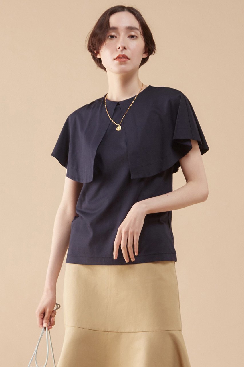 【マルティニーク/martinique】のワイドカラープルオーバー 人気、トレンドファッション・服の通販 founy(ファニー) 　ファッション　Fashion　レディースファッション　Fashion for Women　トップス・カットソー　Cut & Sew Tops　シャツ・ブラウス・オフィスカジュアル　Elegant Blouses & Button-Ups　ロングTシャツ・Tシャツ　Longline T-Shirts & Tees　カジュアルプルオーバー・ニットトップス　Pullovers & Knit Tops / Casual Pullovers　カットソー・ベーシックTシャツ　Cut-and-Sewn Tops / Stretch Tees & Basics　ショート　Short, Short Length　スリーブ　Sleeve, Long Sleeve / Short Sleeve　ドレープ　Drape, Draping Fabric　ノースリーブ　Sleeveless, No-Sleeve　フレンチ　French, French Style　ワイド　Wide, Wide Fit　エレガント 上品　Elegant　other-4|ID: prp329100004606098 ipo3291000000032836484