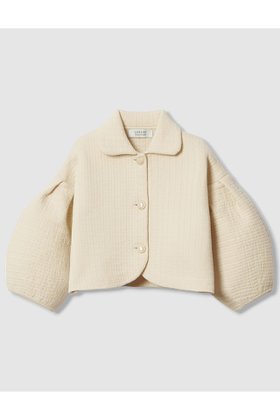 【アルアバイル/allureville】の【Loulou Willoughby】ダブルジャガードパフニットジャケット 人気、トレンドファッション・服の通販 founy(ファニー) ファッション Fashion レディースファッション Fashion for Women アウター Coat / Outerwear Collection レディースジャケット・軽アウター Jackets アンティーク Antique-Inspired クラシカル Classical, Vintage-Inspired コンパクト Compact, Small Size ジャカード／ジャガード Jacquard, Woven Pattern ジャケット Jacket, Outerwear スリーブ Sleeve, Long Sleeve / Short Sleeve ダブル Double, Double-Breasted モダン Modern, Contemporary 新作・新入荷 New Arrivals / New In |ID:prp329100004606101