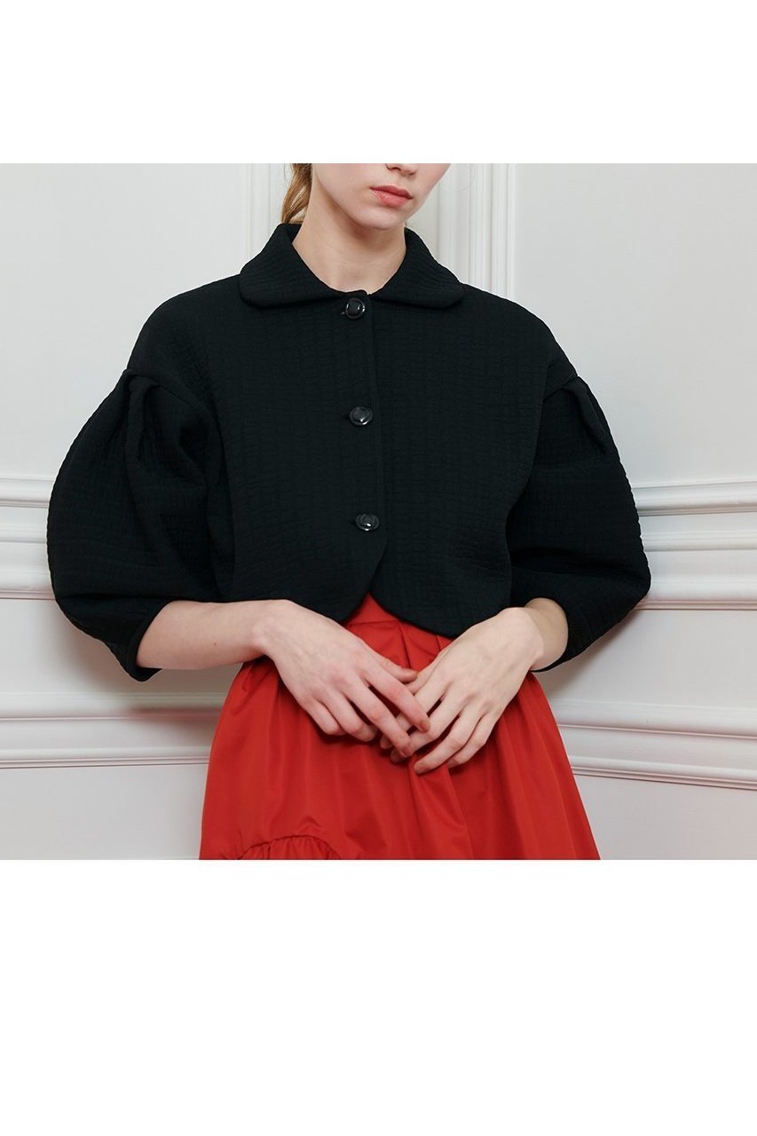 【アルアバイル/allureville】の【Loulou Willoughby】ダブルジャガードパフニットジャケット 人気、トレンドファッション・服の通販 founy(ファニー) 　ファッション　Fashion　レディースファッション　Fashion for Women　アウター　Coat / Outerwear Collection　レディースジャケット・軽アウター　Jackets　アンティーク　Antique-Inspired　クラシカル　Classical, Vintage-Inspired　コンパクト　Compact, Small Size　ジャカード／ジャガード　Jacquard, Woven Pattern　ジャケット　Jacket, Outerwear　スリーブ　Sleeve, Long Sleeve / Short Sleeve　ダブル　Double, Double-Breasted　モダン　Modern, Contemporary　新作・新入荷　New Arrivals / New In　other-7|ID: prp329100004606101 ipo3291000000032836614