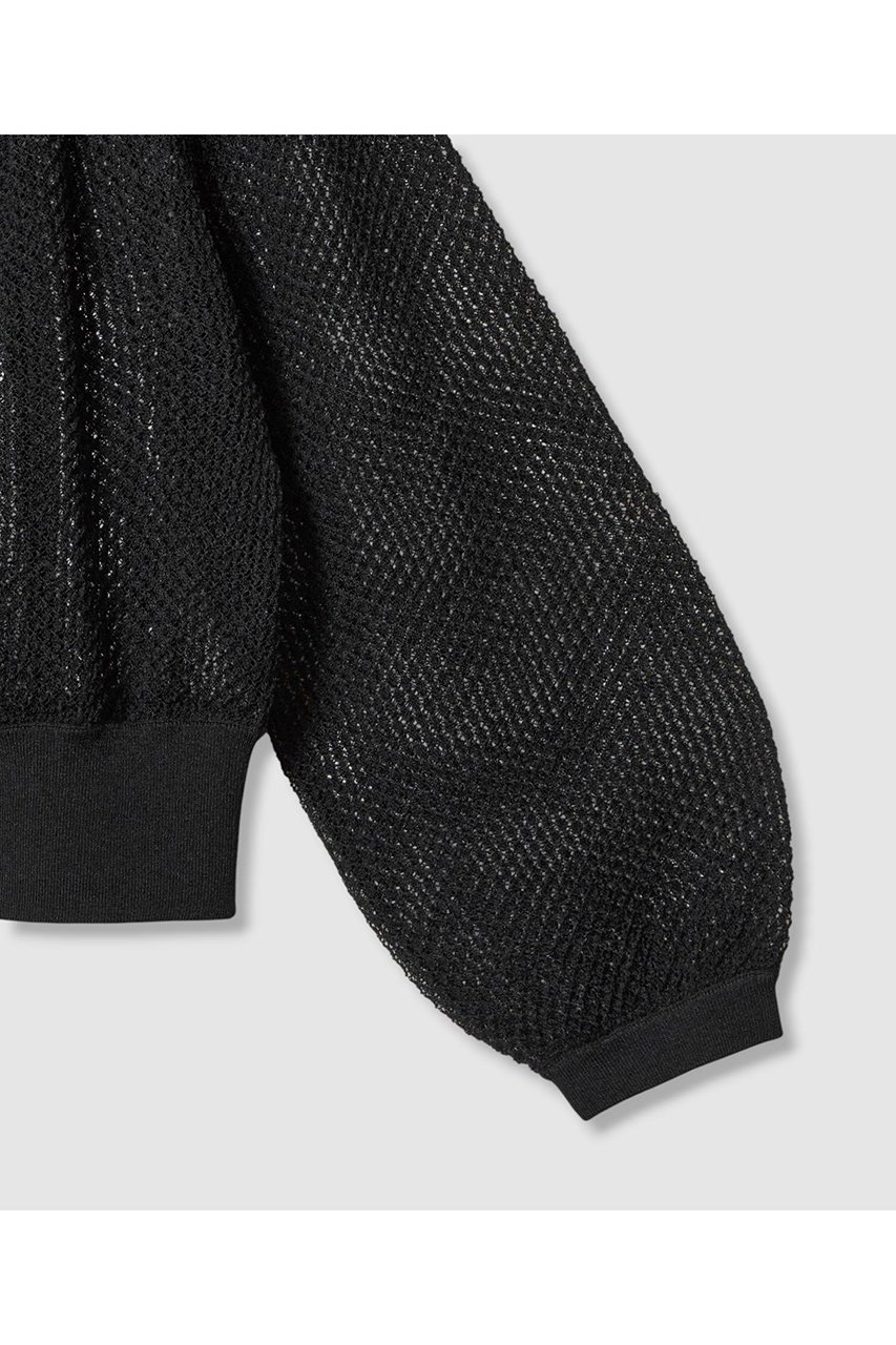 【アルアバイル/allureville】の【Loulou Willoughby】柄編みニットブルゾン 人気、トレンドファッション・服の通販 founy(ファニー) ファッション Fashion レディースファッション Fashion for Women トップス・カットソー Cut & Sew Tops ニット Knit Tops & Sweaters カーディガン・羽織り Layered Style Cardigans カーディガン Cardigan, Knitwear ブルゾン Blouson, Bomber Jacket メッシュ Mesh, Net Fabric other-3|ID: prp329100004606102 ipo3291000000036150633