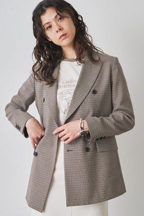 【ウィムガゼット/Whim Gazette】 ガンクラブチェックダブルジャケット人気、トレンドファッション・服の通販 founy(ファニー) ファッション Fashion レディースファッション Fashion for Women アウター Coat / Outerwear Collection レディースジャケット・軽アウター Jackets ウォーム Warm Fabric クラシカル Classical, Vintage-Inspired クラシック Classic, Timeless Style ジャケット Jacket, Outerwear ダブル Double, Double-Breasted チェック Check, Plaid, Tartan モダン Modern, Contemporary エレガント 上品 Elegant |ID:prp329100004606103